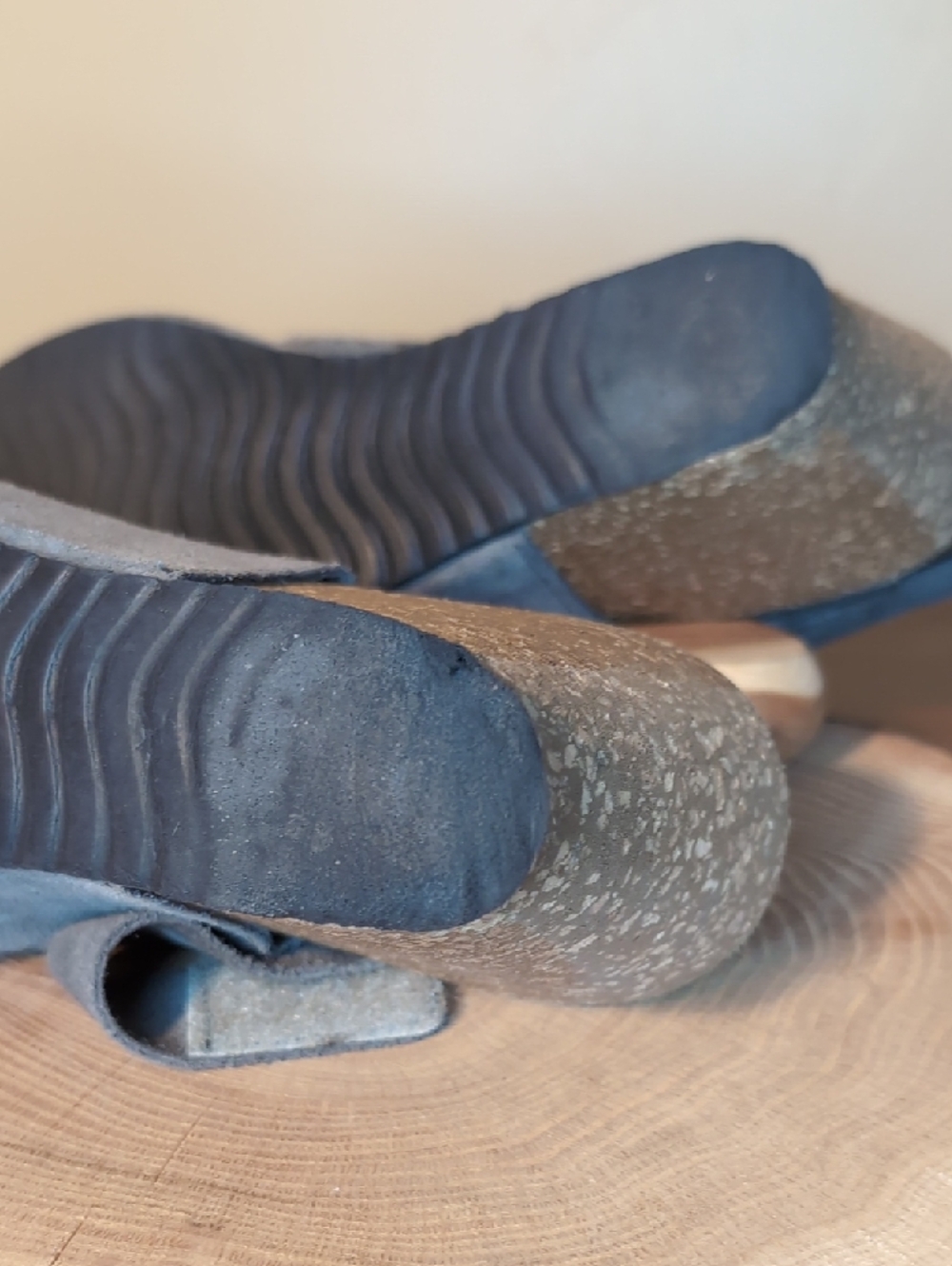 Wedge Slingback Sandals in Gray Slate Blue - Picture 8 of 12